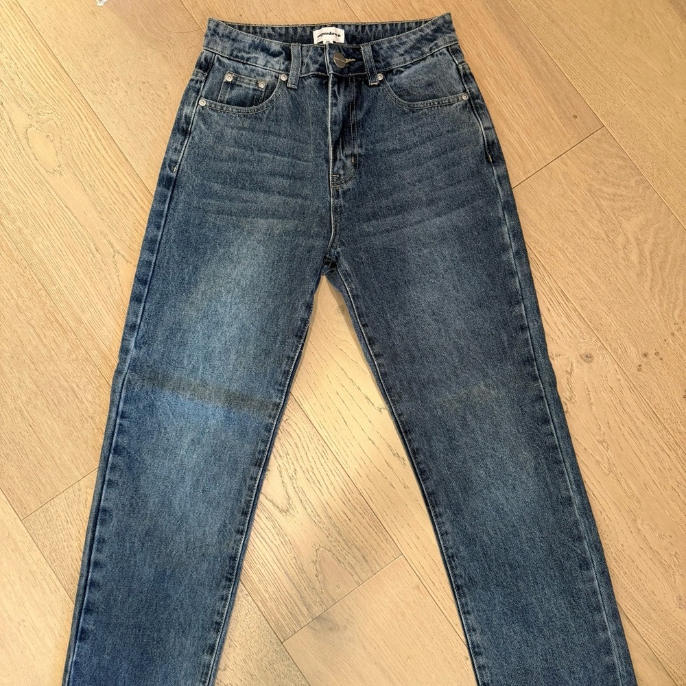 superdown Dark Blue Straight Leg Jeans